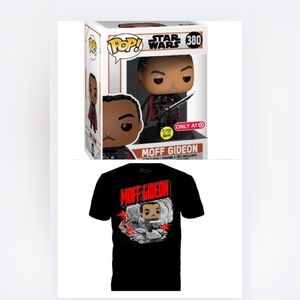 Vaulted Glow in the Dark Pop & Tee Exclu Star Wars The Mandalorian Moff Gideon